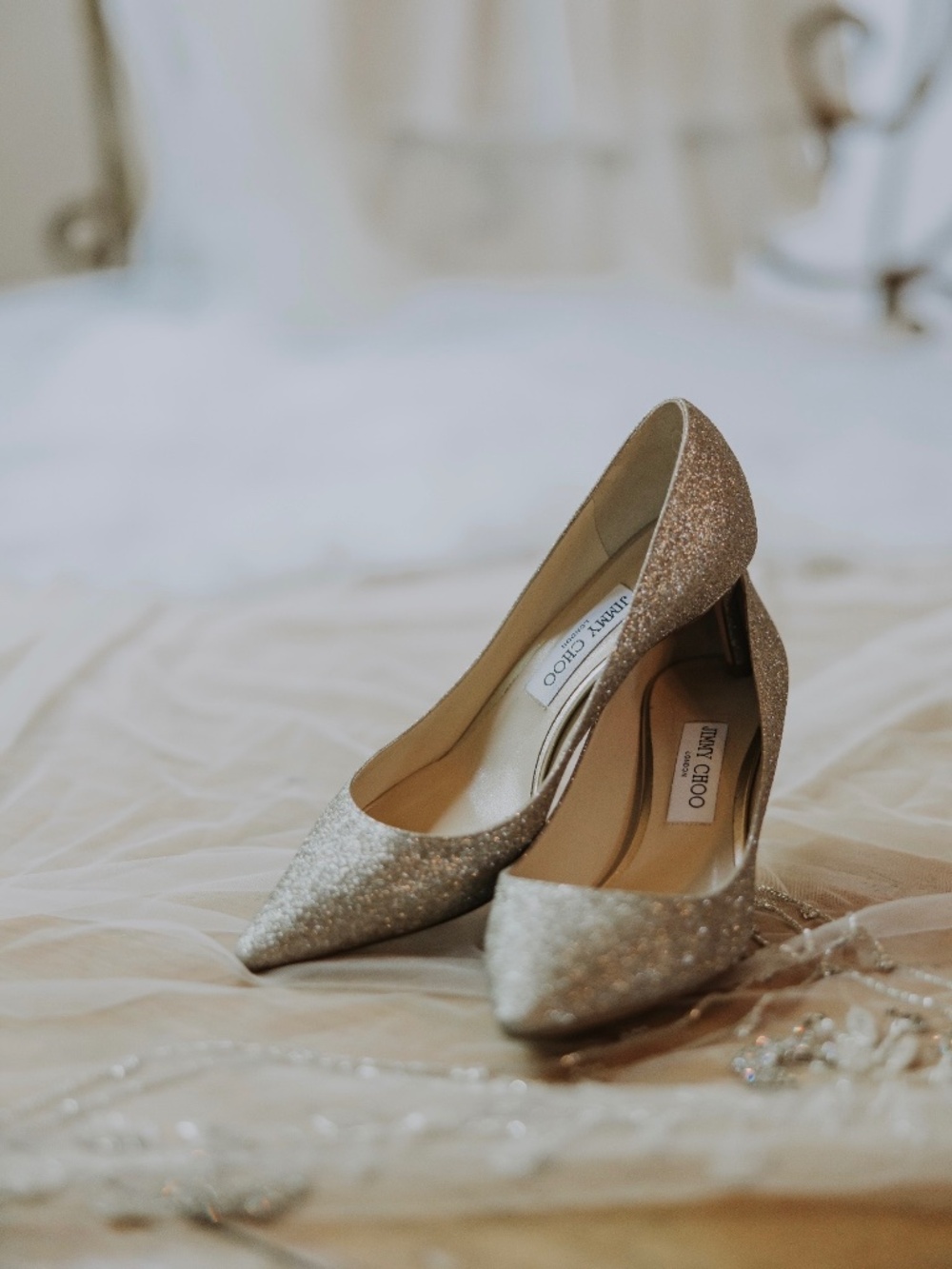 Jimmy Choo Romy 60 Platinum Ice Dusty Glitter